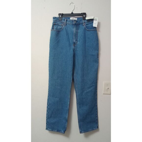 Abercrombie & Fitch 90s Straight Jeans Women’s 10R Ultra High Rise NWT - Picture 2 of 8